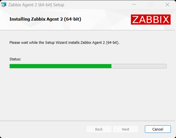 Installing Zabbix Agent 2 (64-bit)
