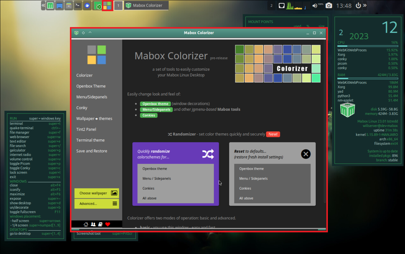 Mabox Colorizer画面