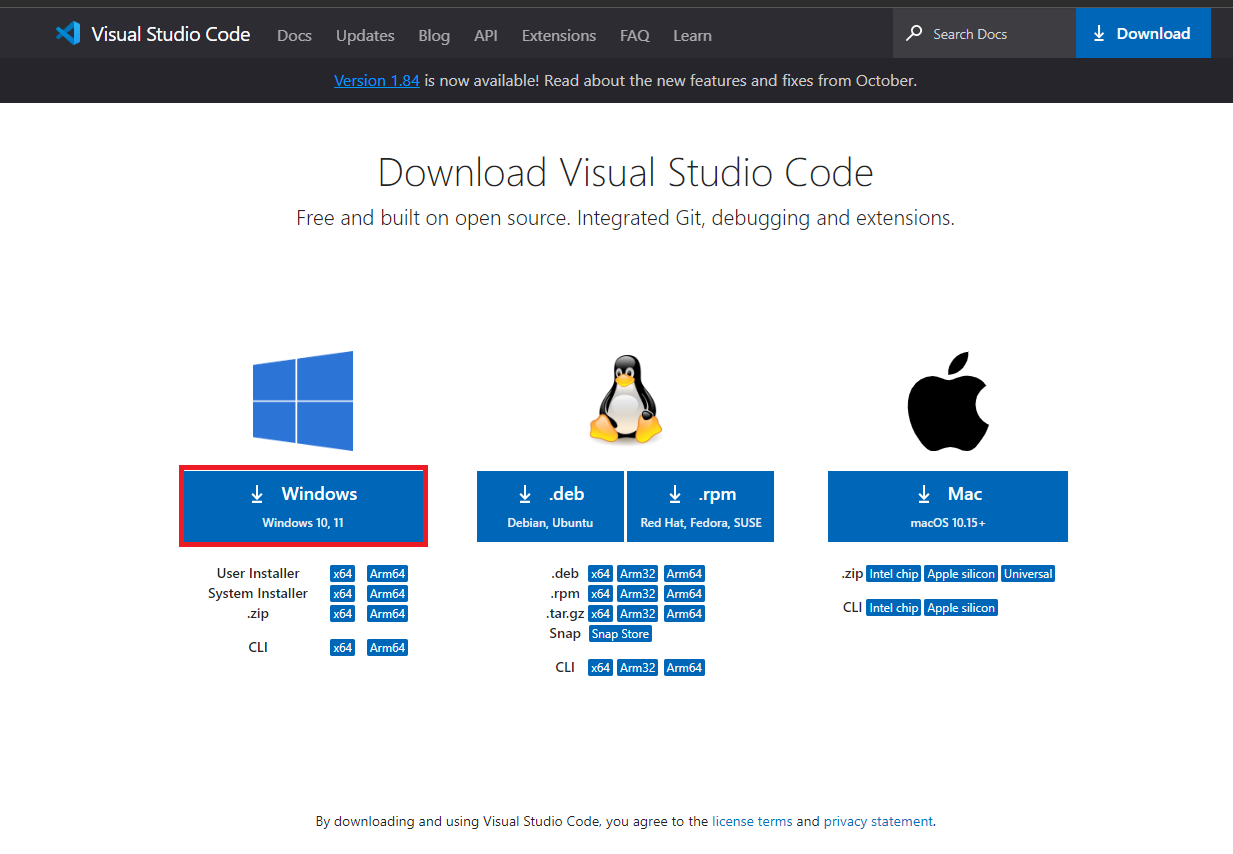 Download Visual Studio Code