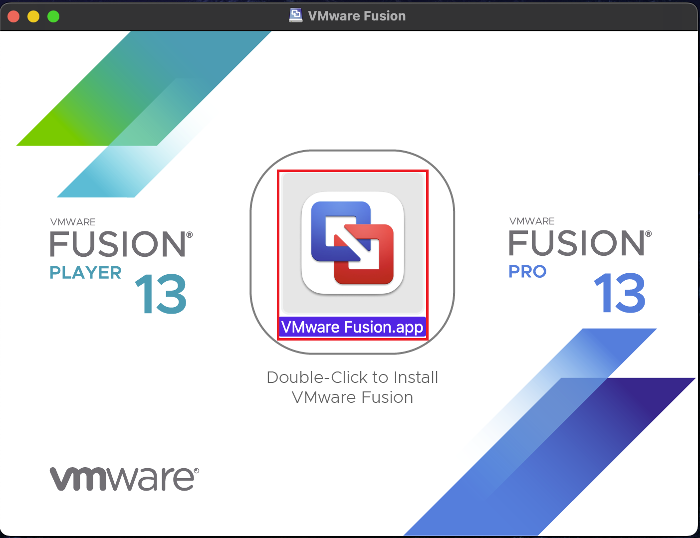 VMware Fusion.appの実行