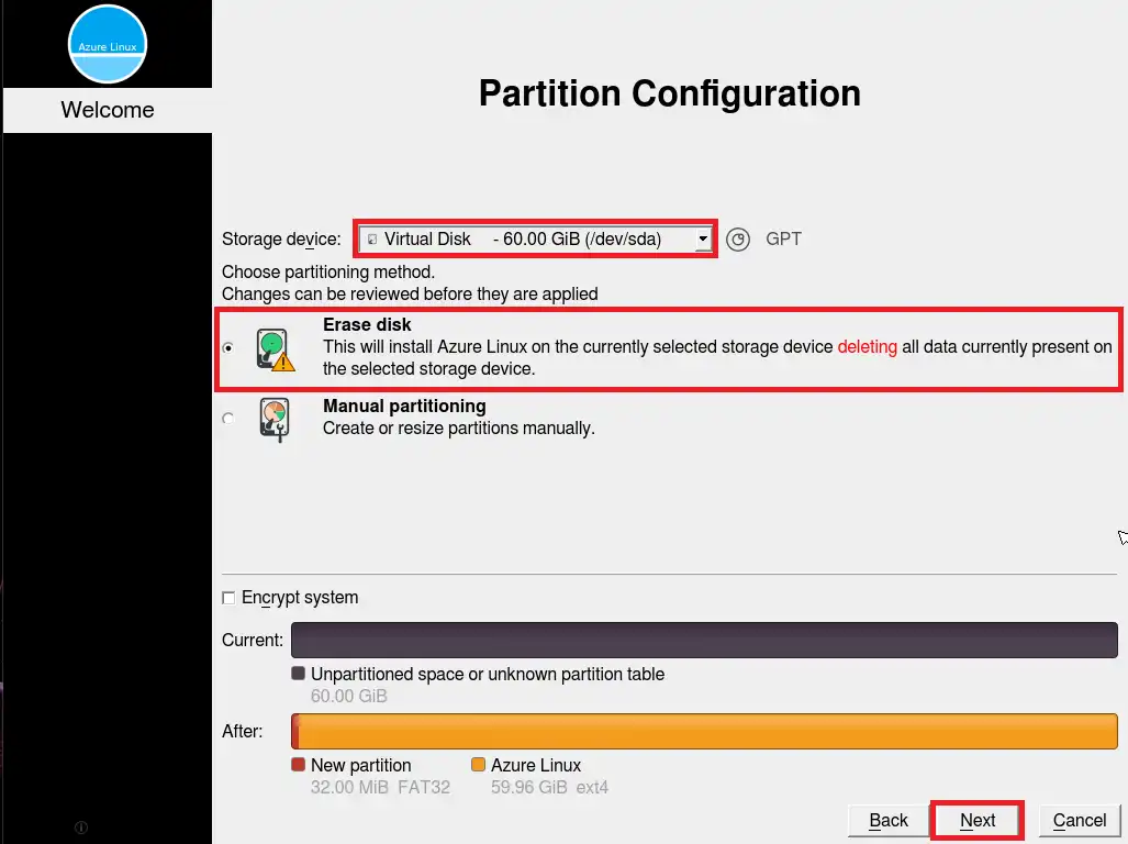 Partition Configuration